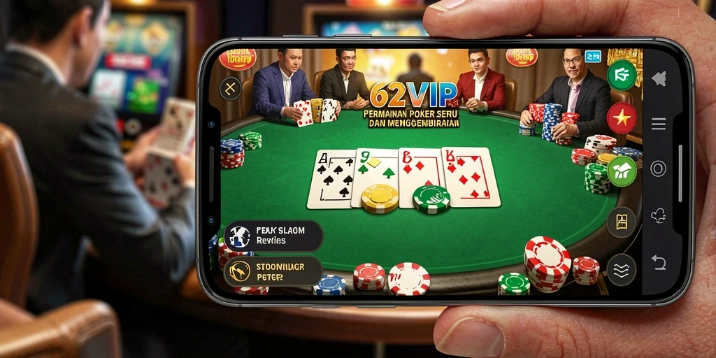 Tampilan menarik dari gameplay 62VIP yang penuh strategi Poker.