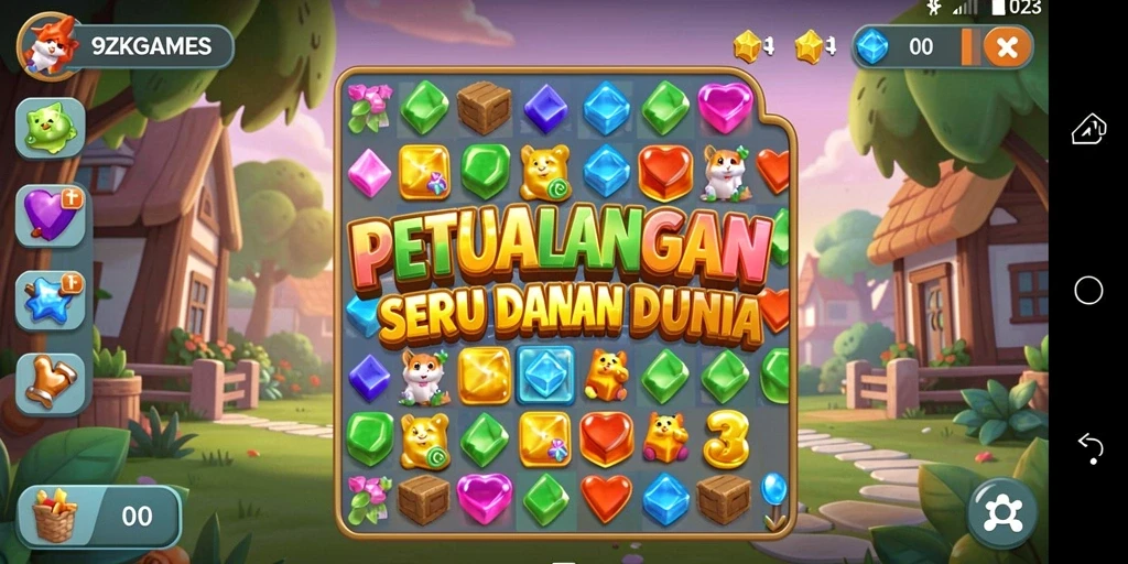 Screenshot gameplay 9ZKGAMES menampilkan suasana seru dan penuh warna.