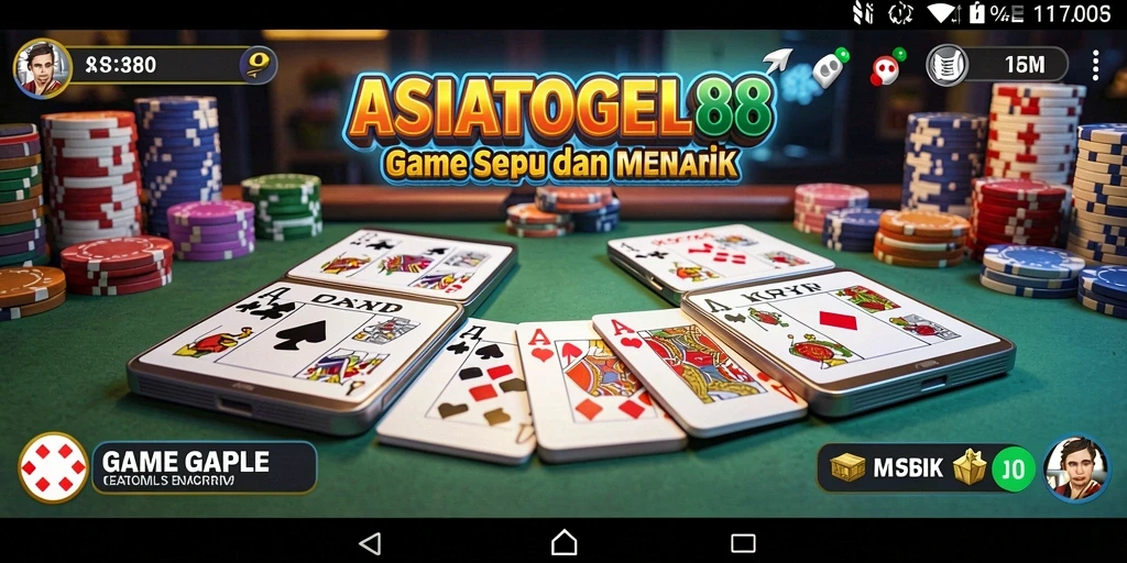 Tampilan seru gameplay Gaple di ASIATOGEL88.