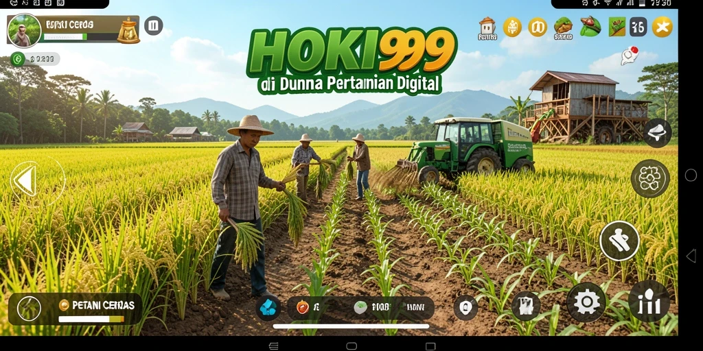 Tampilan gameplay HOKI99 dengan taman yang indah dan hewan-hewan lucu.