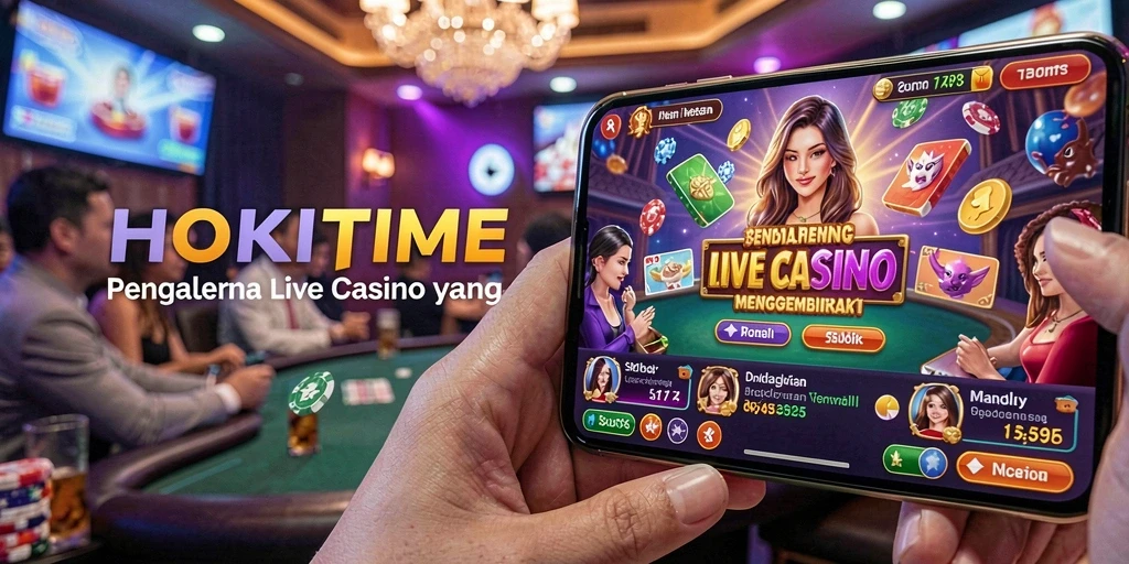 Gameplay seru HOKITIME dalam Live Casino dengan dealer profesional.