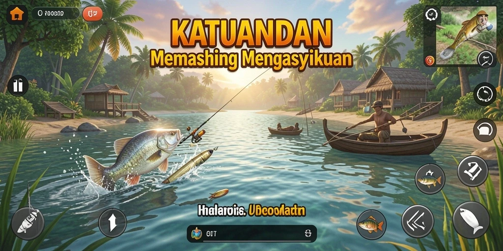 Tampilkan gameplay seru dari KAGANDAN dengan aksi memancing yang intens.