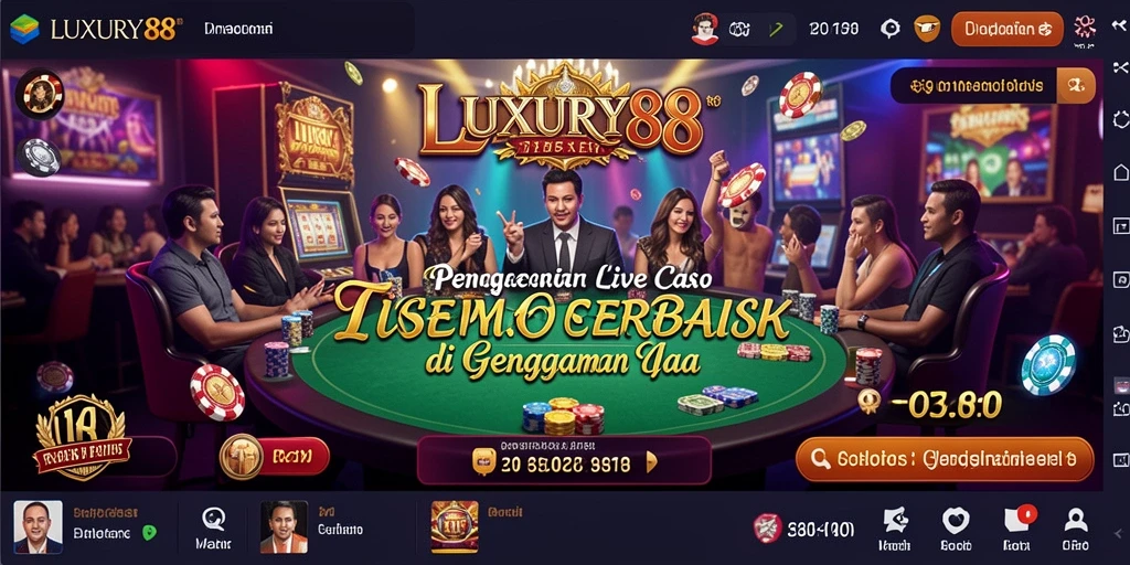 Tampilan gameplay Live Casino yang mendebarkan dan interaktif di LUXURY88.