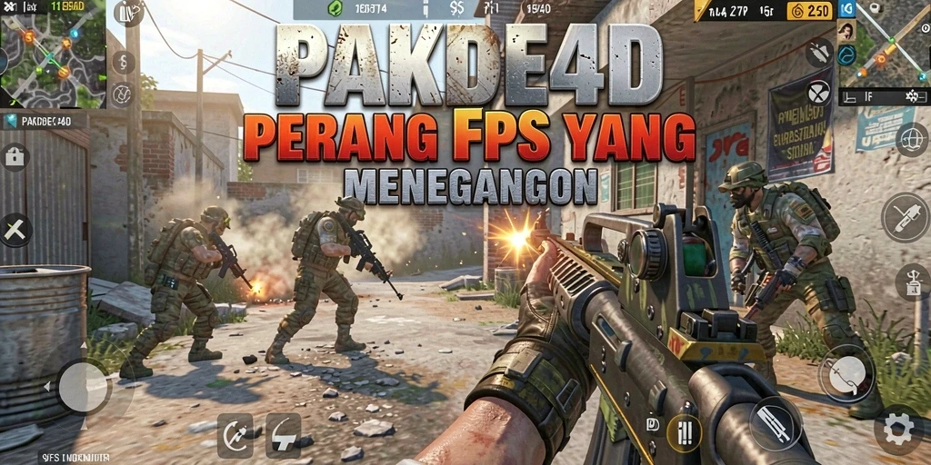 Tampilan action-packed dari gameplay PAKDE4D yang seru.