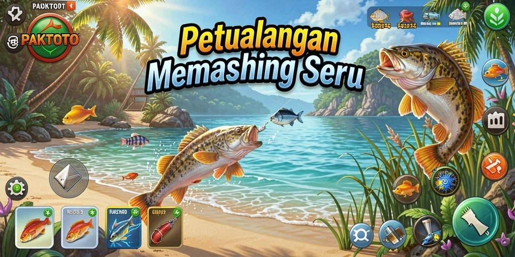 Tampilan gameplay PAKTOTO yang menampilkan aksi memancing yang seru.