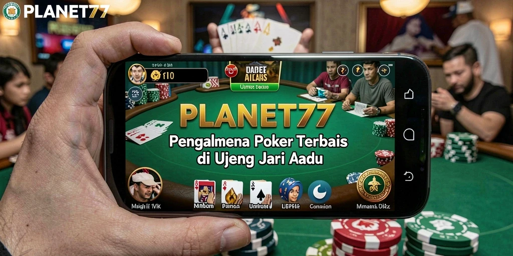 Tangkapan layar menampilkan gameplay seru di PLANET77 Poker.