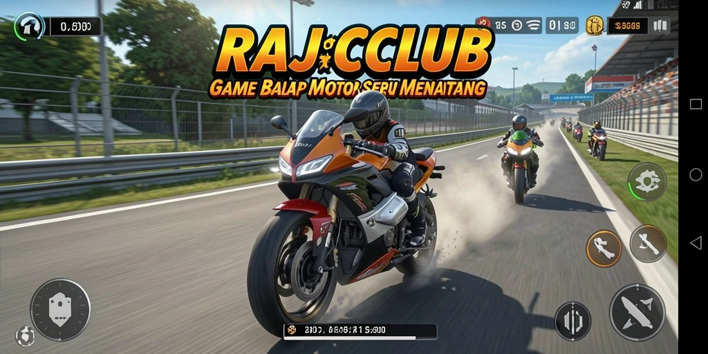 Tampilan luar biasa dari gameplay balapan motor yang menegangkan.