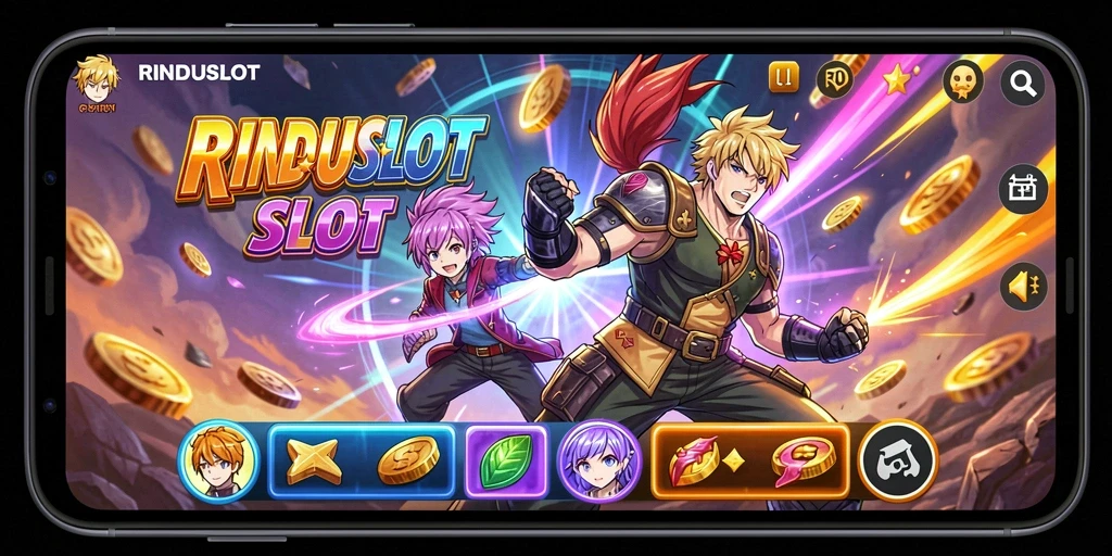 Gameplay menarik dari RINDUSLOT dengan karakter anime yang ikonik.