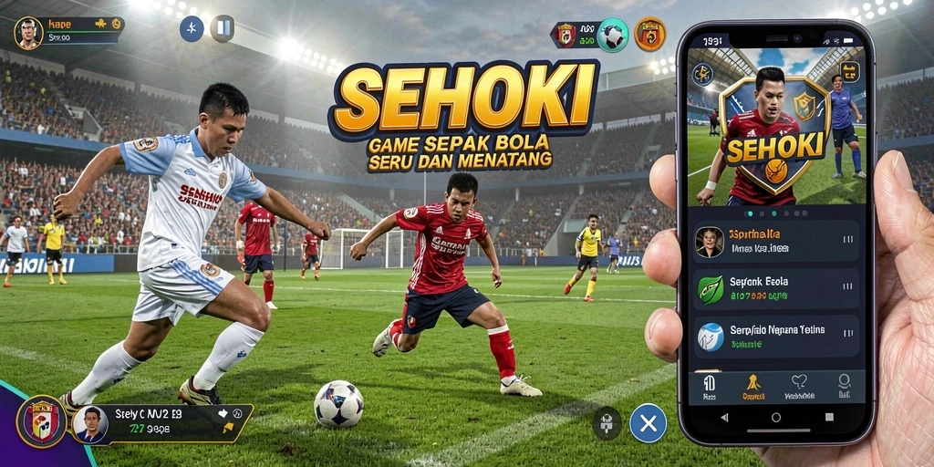 Gameplay seru dalam SEHOKI dengan aksi sepak bola yang mendebarkan.