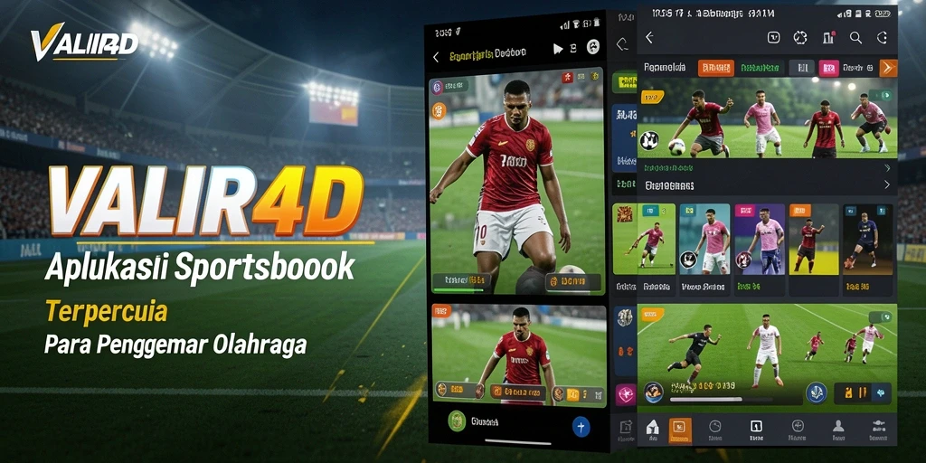 Screenshot utama VALIR4D menampilkan pengalaman taruhan olahraga yang mendebarkan.